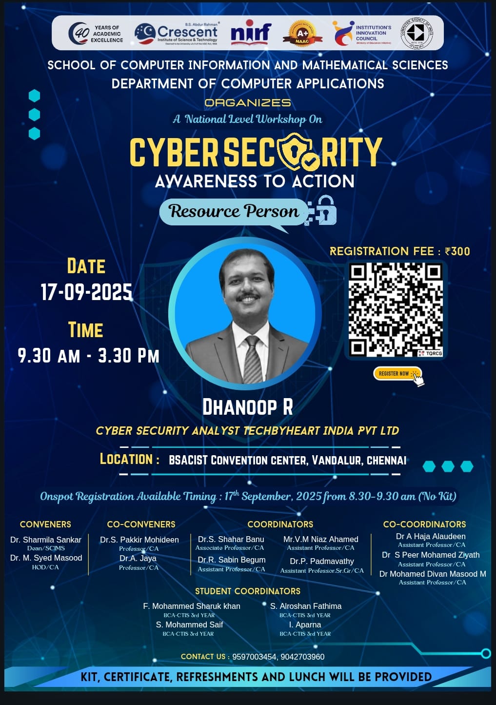 A National Level Workshop on "Cyber Security Awareness to Action" 2025